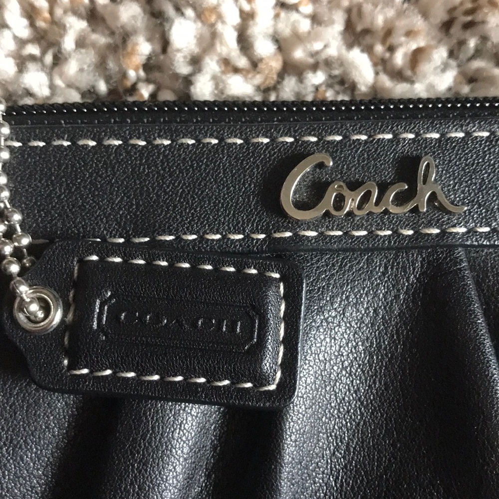 Coach authentic black wristlet
